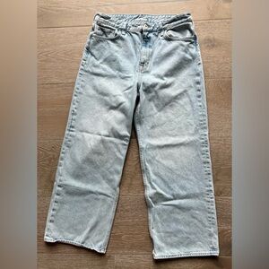COS women’s wide leg light wash jeans size 31